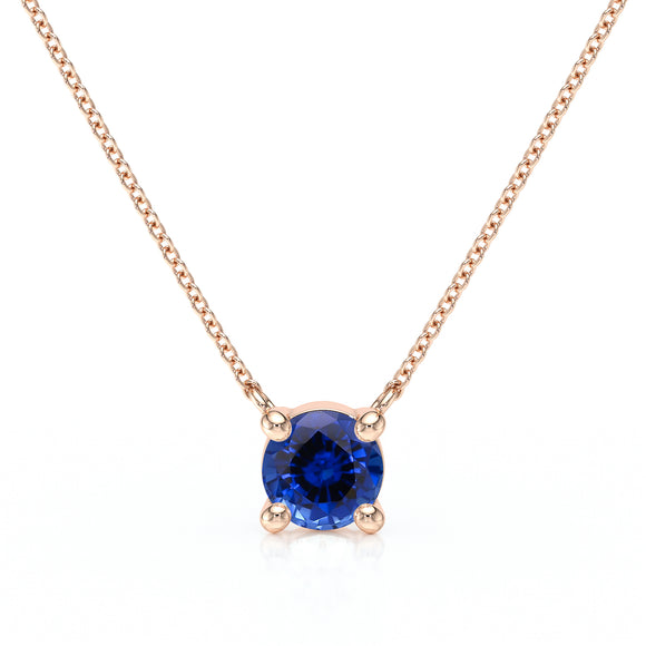 Pendentif solitaire saphir Lune de Miel - 2