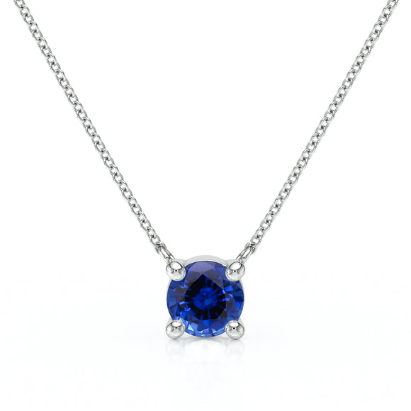 Pendentif solitaire saphir Lune de Miel - 2