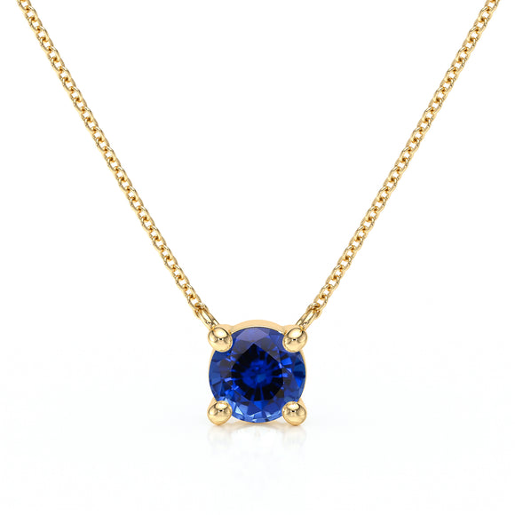 Pendentif solitaire saphir Lune de Miel - 2