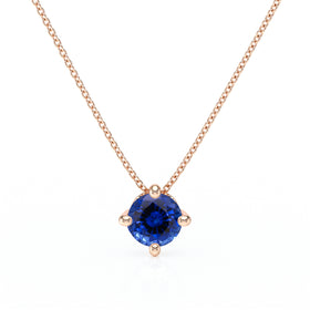Pendentif solitaire saphir Lune de Miel - 3
