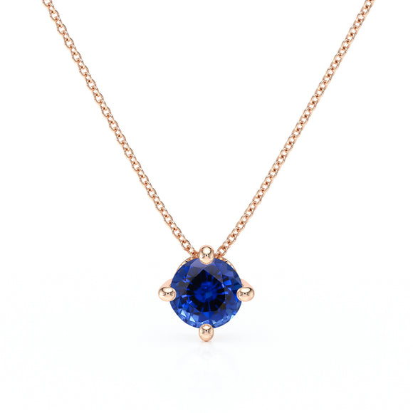 Pendentif solitaire saphir Lune de Miel - 3