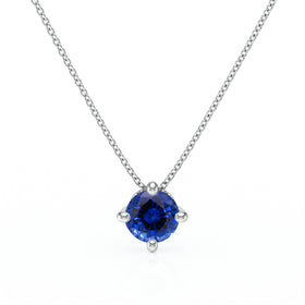 Pendentif solitaire saphir Lune de Miel - 3