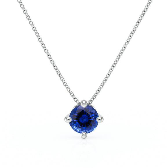 Pendentif solitaire saphir Lune de Miel - 3