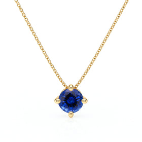 Pendentif solitaire saphir Lune de Miel - 3