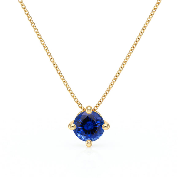 Pendentif solitaire saphir Lune de Miel - 3