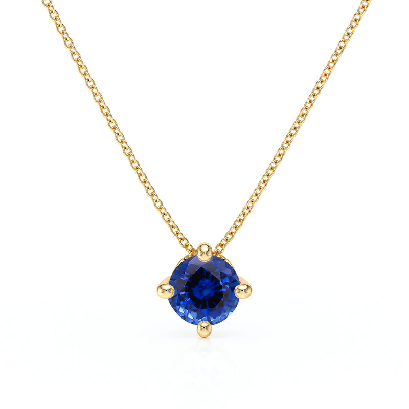 Pendentif solitaire saphir Lune de Miel - 3