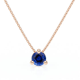 Pendentif solitaire saphir Lune de Miel - 4