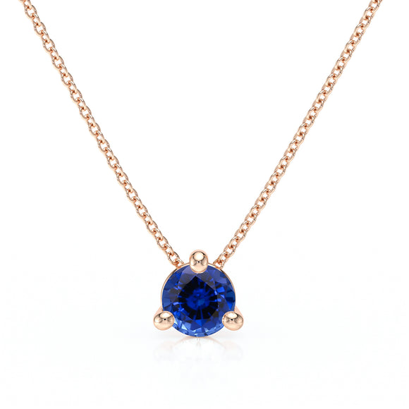 Pendentif solitaire saphir Lune de Miel - 4