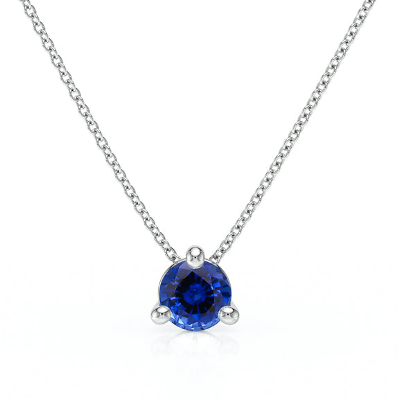 Pendentif solitaire saphir Lune de Miel - 4