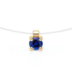 Pendentif solitaire saphir Lune de Miel - 8