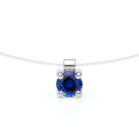 Pendentif solitaire saphir Lune de Miel - 8