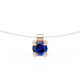 Pendentif solitaire saphir Lune de Miel - 8