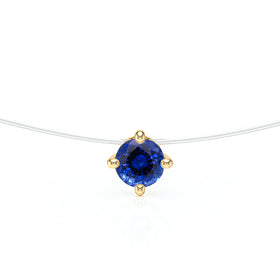 Pendentif solitaire saphir Lune de Miel - 9