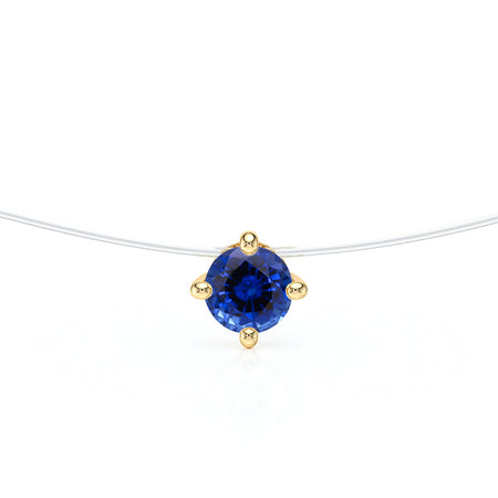 Pendentif solitaire saphir Lune de Miel - 9