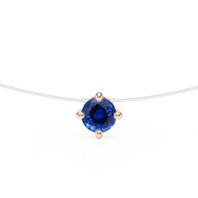 Pendentif solitaire saphir Lune de Miel - 9