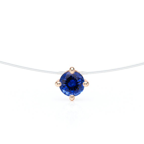Pendentif solitaire saphir Lune de Miel - 9