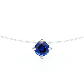 Pendentif solitaire saphir Lune de Miel - 9