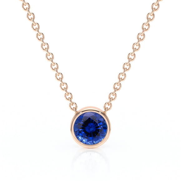 Pendentif solitaire saphir Nuit de Noces - 1