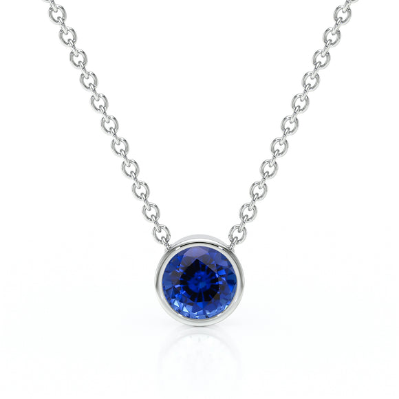 Pendentif solitaire saphir Nuit de Noces - 1