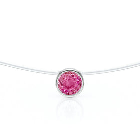 Pendentif solitaire saphir rose Nuit de Noces - 3