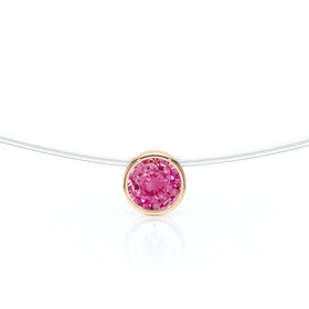 Pendentif solitaire saphir rose Nuit de Noces - 3