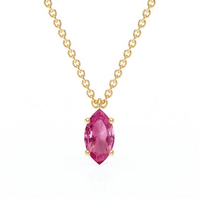 Pendentif solitaire saphir rose Une Promesse - 4