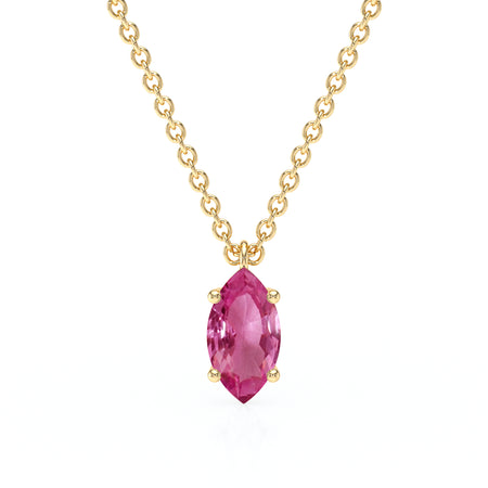 Pendentif solitaire saphir rose Une Promesse - 4