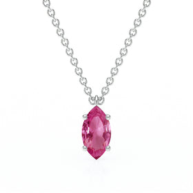 Pendentif solitaire saphir rose Une Promesse - 4