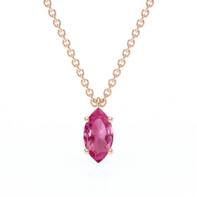 Pendentif solitaire saphir rose Une Promesse - 4