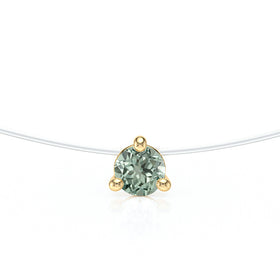 Pendentif solitaire saphir vert Lune de Miel - 10