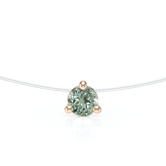 Pendentif solitaire saphir vert Lune de Miel - 10
