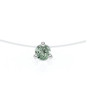 Pendentif solitaire saphir vert Lune de Miel - 10