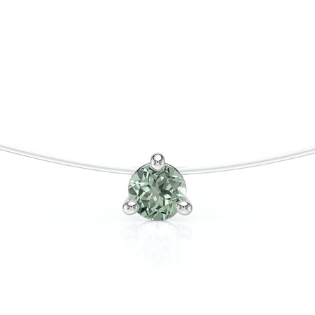 Pendentif solitaire saphir vert Lune de Miel - 10