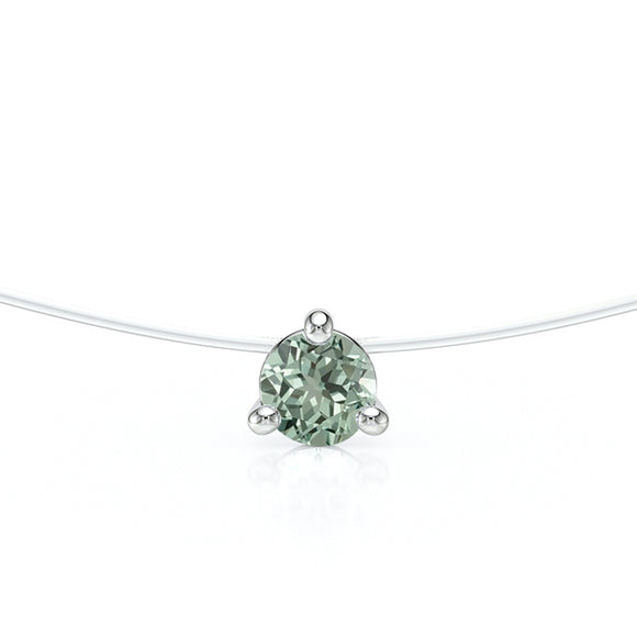 Pendentif solitaire saphir vert Lune de Miel - 10