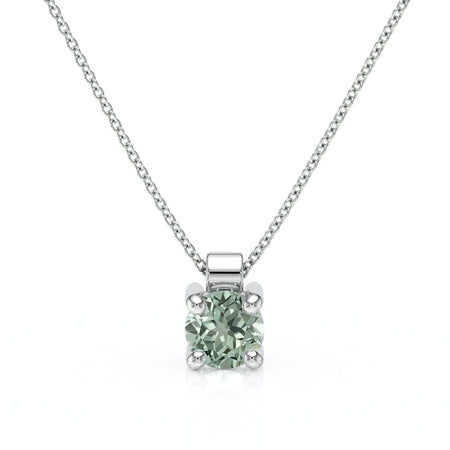 Pendentif solitaire saphir vert Lune de Miel - 1