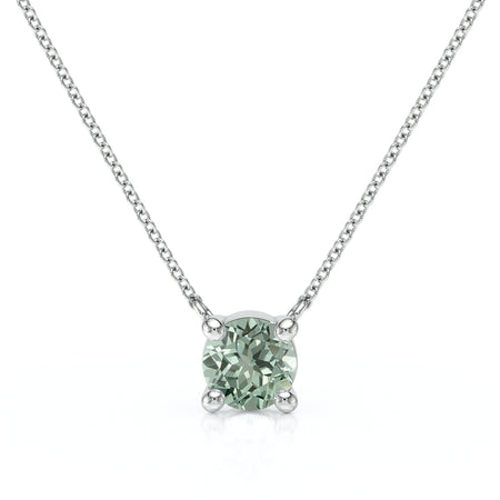 Pendentif solitaire saphir vert Lune de Miel - 2