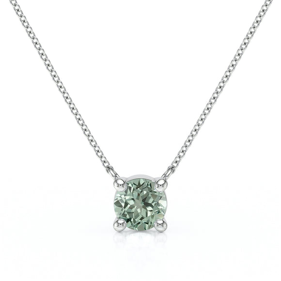 Pendentif solitaire saphir vert Lune de Miel - 2
