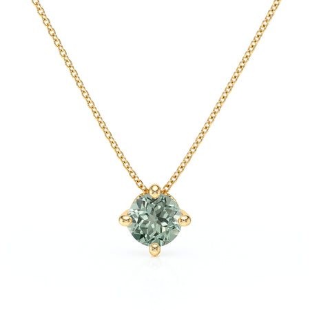 Pendentif solitaire saphir vert Lune de Miel - 3