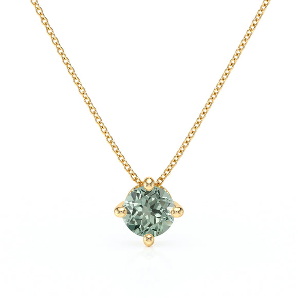 Pendentif solitaire saphir vert Lune de Miel - 3