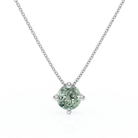 Pendentif solitaire saphir vert Lune de Miel - 3
