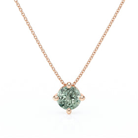 Pendentif solitaire saphir vert Lune de Miel - 3