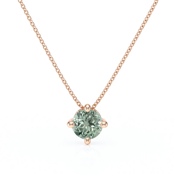 Pendentif solitaire saphir vert Lune de Miel - 3