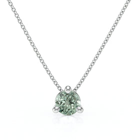 Pendentif solitaire saphir vert Lune de Miel - 4