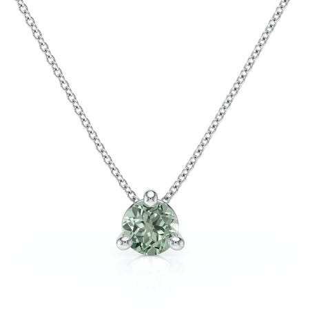 Pendentif solitaire saphir vert Lune de Miel - 4