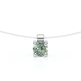 Pendentif solitaire saphir vert Lune de Miel - 8