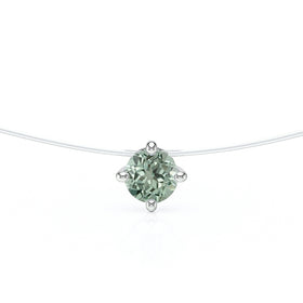 Pendentif solitaire saphir vert Lune de Miel - 9