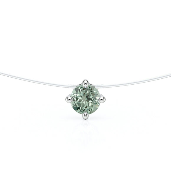 Pendentif solitaire saphir vert Lune de Miel - 9