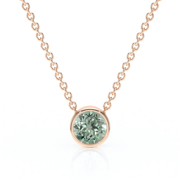Pendentif solitaire saphir vert Nuit de Noces - 1