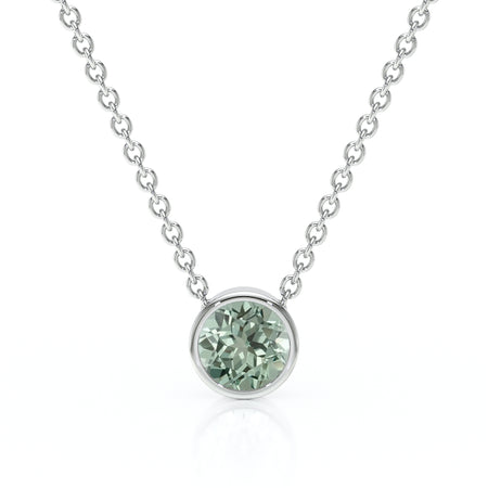 Pendentif solitaire saphir vert Nuit de Noces - 1