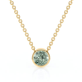 Pendentif solitaire saphir vert Nuit de Noces - 1